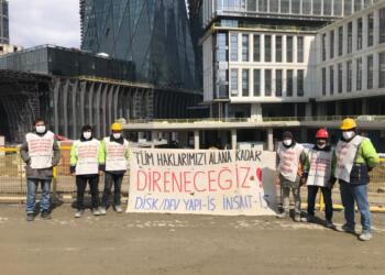 Dev Yapı-İş üyesi işçiler ofisleri işgal etti