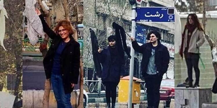 İranlı kadınlar kıyafet dayatmasına karşı başörtüleri atıyor