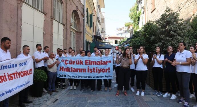 Büyükşehir Belediyesi işçilerinden protesto
