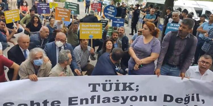 TÜİK önünde eylem yapmak isteyen KESK üyelerine engelleme