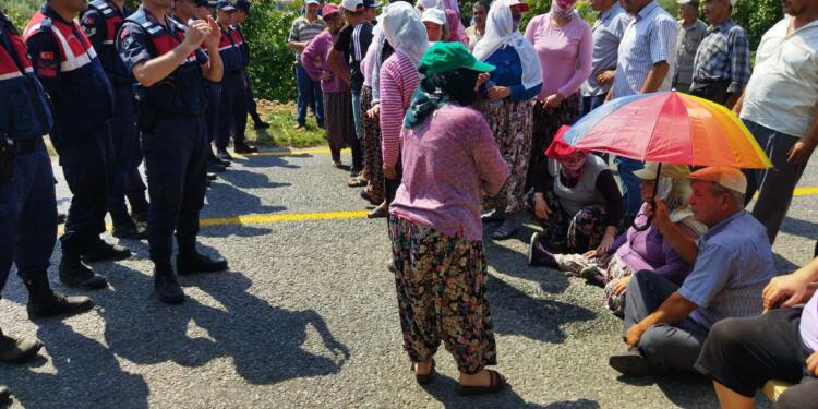 Aydın’da köylüler yolu kapattı