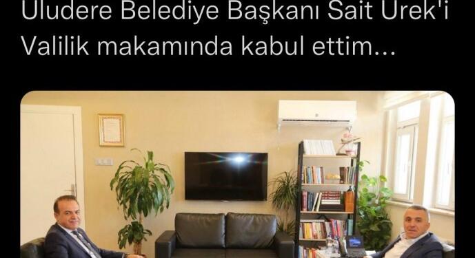 Hapis cezalı belediye başkanı valiyi ziyaret etti