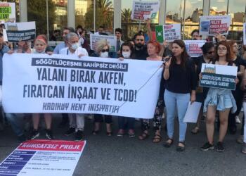 Marmaray istasyonunda AVM projesi protesto edildi