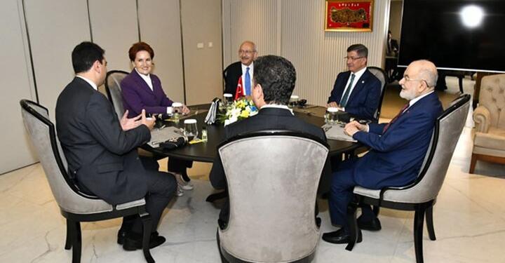 Altılı masa altıncı kez bir araya geldi