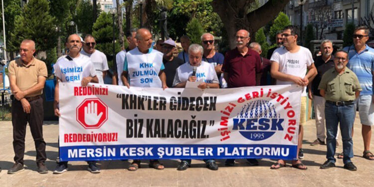 KESK’ten KHK’liler için eylem