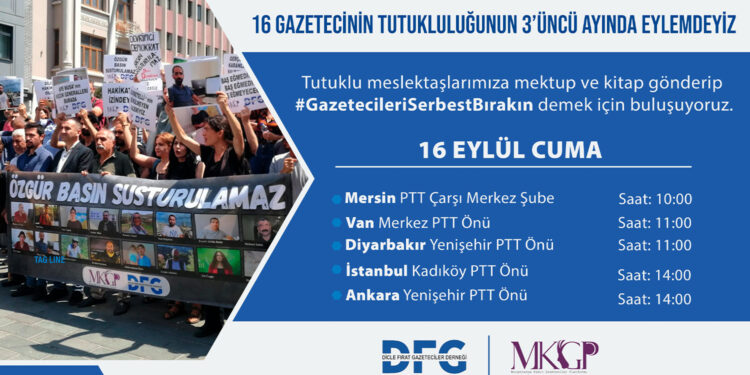 16 Kürt gazeteci için 5 kentte eylem