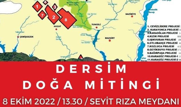 Sanatçılardan Dersim Çevre Mitingi’ne çağrı