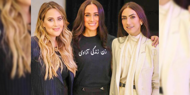 Kraliyet unvanından vazgeçen Markle ‘jin, jiyan, azadî’ yazılı tişört giydi