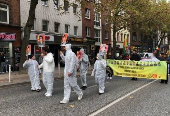 Avrupa kentlerinde kimyasal saldırı protesto edildi