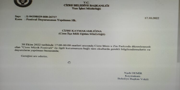 Cizre’de devlet kurumları ‘festival’ için seferber oldu