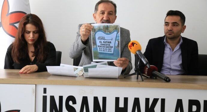 Mezarlara tahrip ailelere tehdit