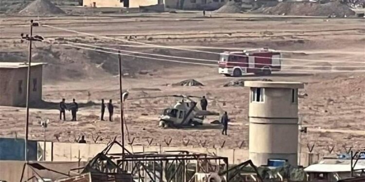 Irak Ordusuna ait helikopter düştü