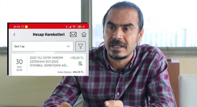 600 liralık forma için 38 lira yardım