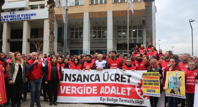 DİSK’ten İzmir’de eylem: Vergide adalet