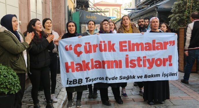 Eylemde olan işçilere polis saldırdı