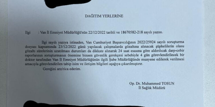 Emniyet istedi Bakanlık karakola doktor gönderdi: İşkenceye gözaltında muayene