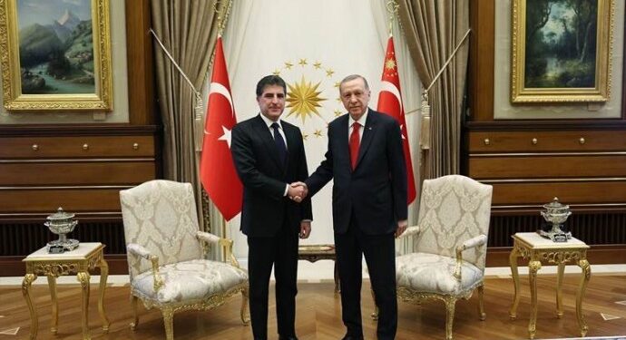 Barzani, Erdoğan ile buluştu