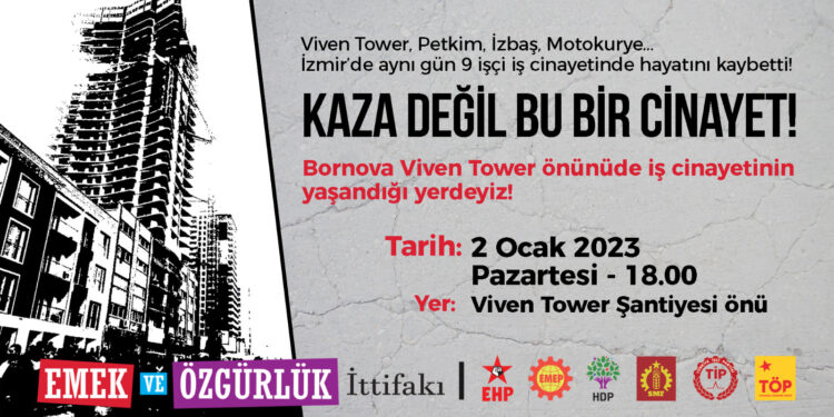 Emek ve Özürlük İttifakı iş cinayetlerine karşı eylem yapacak