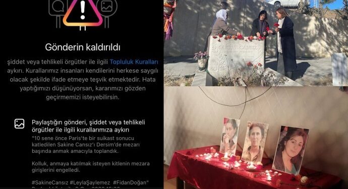 Instagram Paris’te katledilen 3 Kürt kadına dair paylaşımı kaldırdı