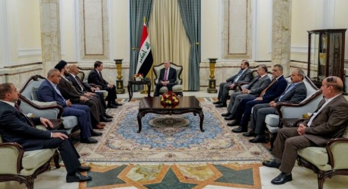 Irak Cumhurbaşkanı Reşid Şengal heyetiyle bir araya geldi