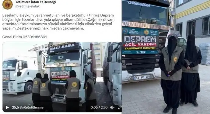 Halkın topladığı yardımlara ‘Yetimlere İnfak Et Derneği’ etiketi