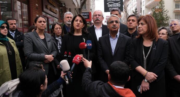 HDP Kızılay önünde: Harami düzenini kuranların helallik istemeye hakkı yok