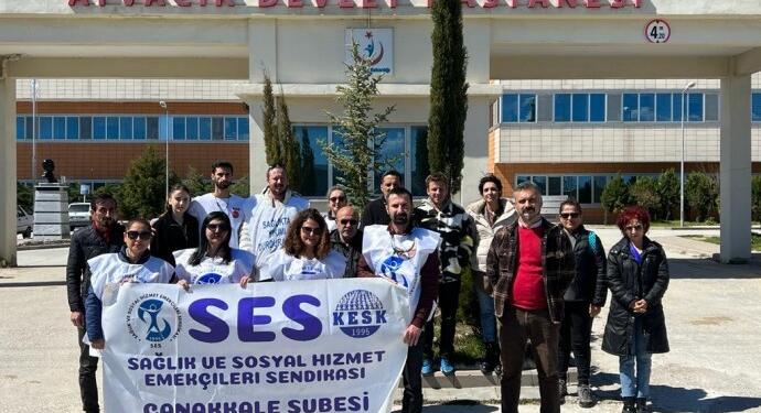 Ayvacık Devlet Hastanesi’nde Sağlık çalışanlarına baskı