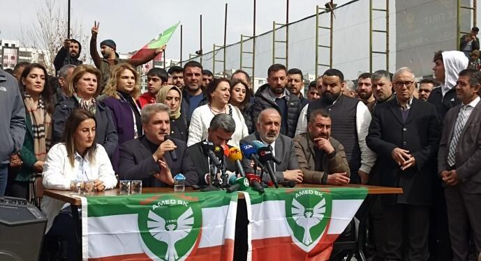 Amed’de destek açıklaması: Amedspor yalnız değil herkes bilsin