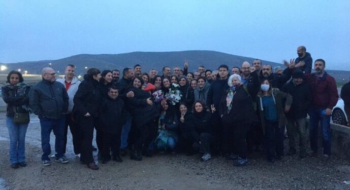 Tahliye edilen SES eski Eş Genel Başkanı Erden cezaevinden çıktı