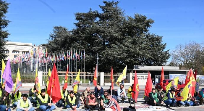 Cenevre’de Abdullah Öcalan’a Özgürlük’ eylemi