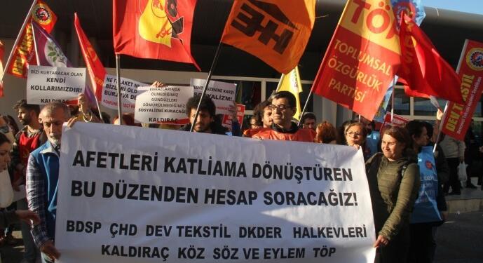 İzmir’de deprem protestosu: Tüm sorumlular yargılansın