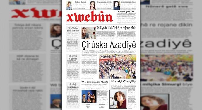 Xwebûn gazetesi ‘Özgürlük Kıvılcımı’ manşetiyle çıktı