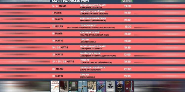 Amed Şehir Tiyatrosu Mayıs ayı programını açıkladı