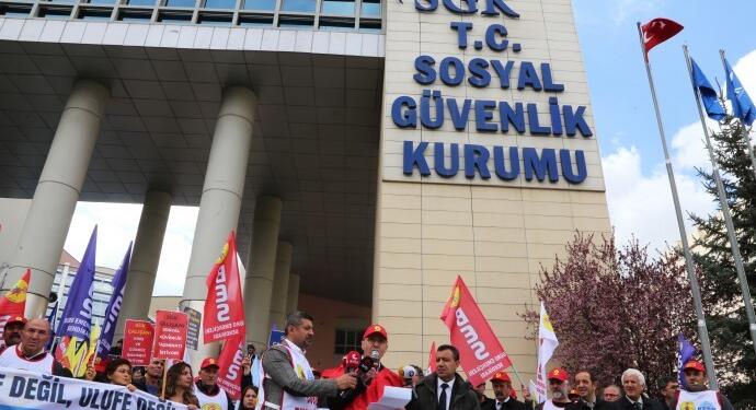 BES’den birçok kentte eylem: SGK emekçileri ulufe değil hakkını istiyor