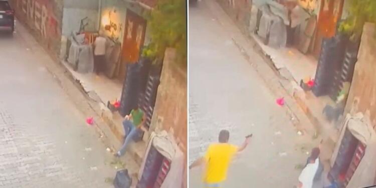 Kaldırımda otururken kurşunlandı