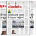 Xwebûn ‘Kurdistan Erdoğan’nın tahtını salladı’  manşetiyle çıktı