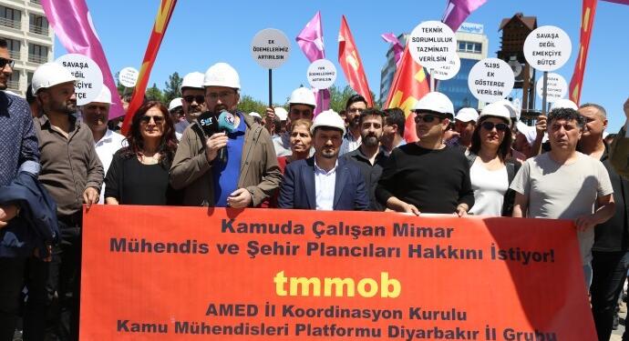 TMMOB üyeleri özlük hakları için eylem yaptı