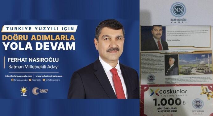 AKP’li aday halka seçim rüşveti dağıtıyor