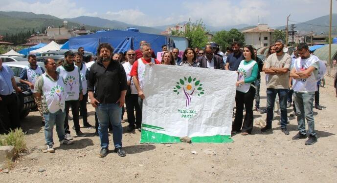 Jandarma Hatay’da Yeşil Sol Parti’lilere saldırdı