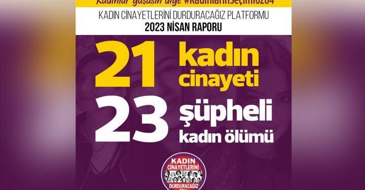 Nisan ayında en az 21 kadın katledildi