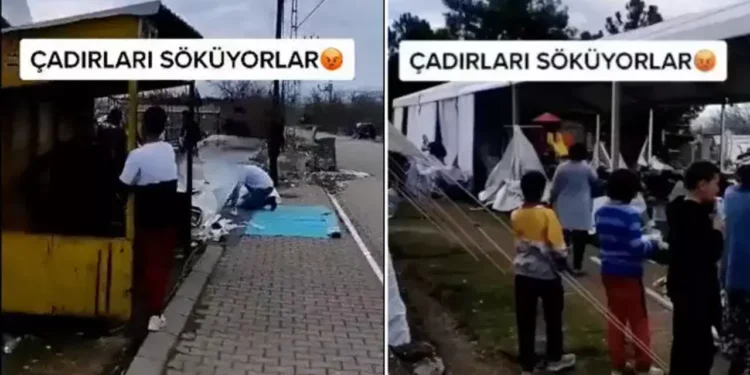 Depremzedelerin çadırlarının sökülmesinin altından AKP’li belediye çıktı