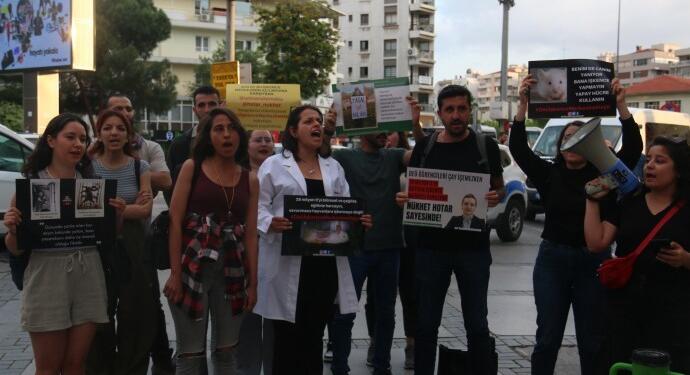Hayvan deney merkezi protesto edildi