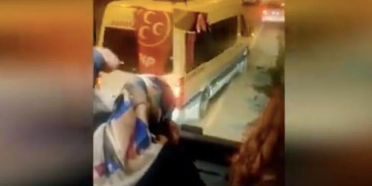 Can Dersim firmasına ait otobüsün önü MHP’liler tarafından kesildi