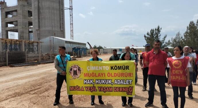Muğla’da çimento fabrikasındaki iş cinayeti protesto edildi