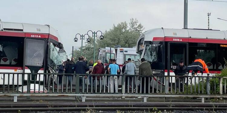 Samsun’da tramvay kazası: 1’i ağır, 14 yaralı