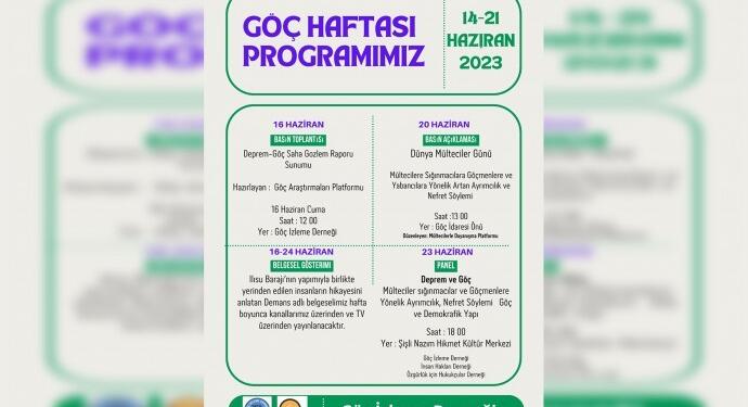 GÖÇİZDER’in ‘Göç Haftası’ etkinlikleri başlıyor