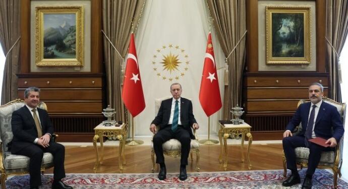 Erdoğan ile Barzani Ankara’da görüştü