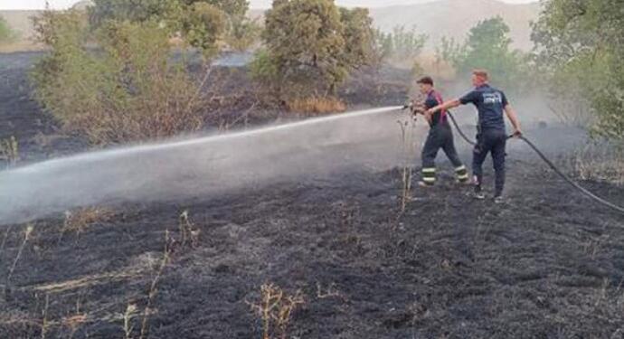 Sêrt’te 65 dönümlük tarla küle döndü