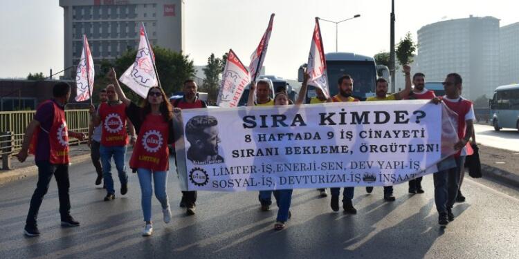 Tersanelerde yaşanan iş cinayetlerine karşı yol kapama eylemi