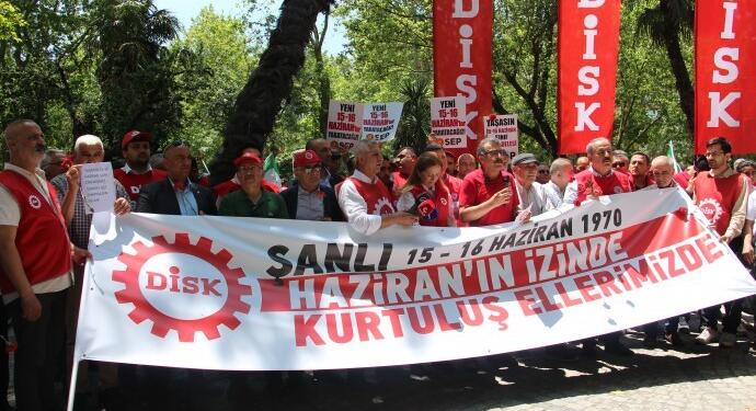 DİSK üyesi işçiler 15-16 Haziran’ın yıldönümünde sokağa çıktı